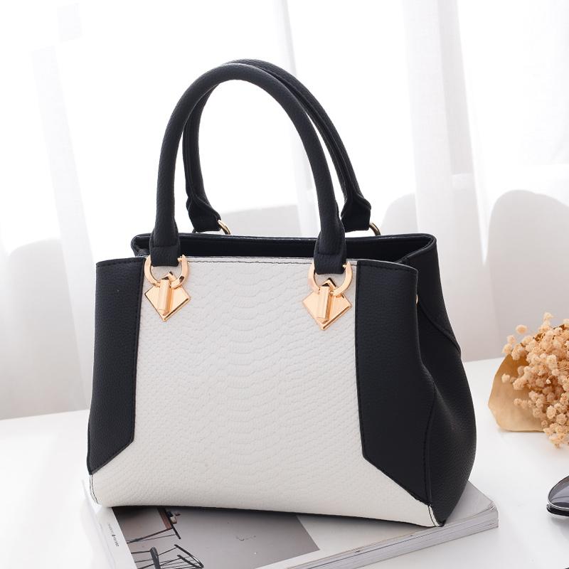 Studded Double Strap Vegan Leather Tote Bag