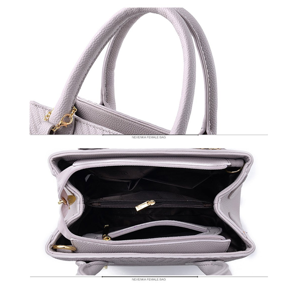 Women Quilted Faux-Leather Handbag with a Heart Shaped Tassel