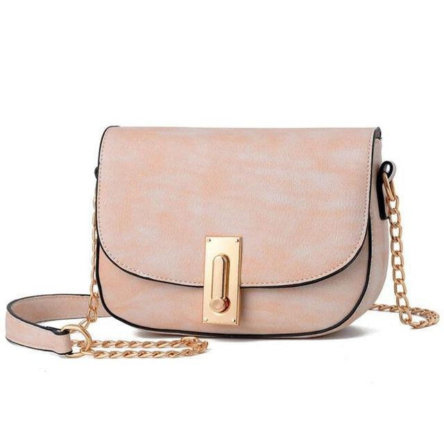 Women Grey Saddle Tote Messenger Handbag with Magnetic Flap Closure