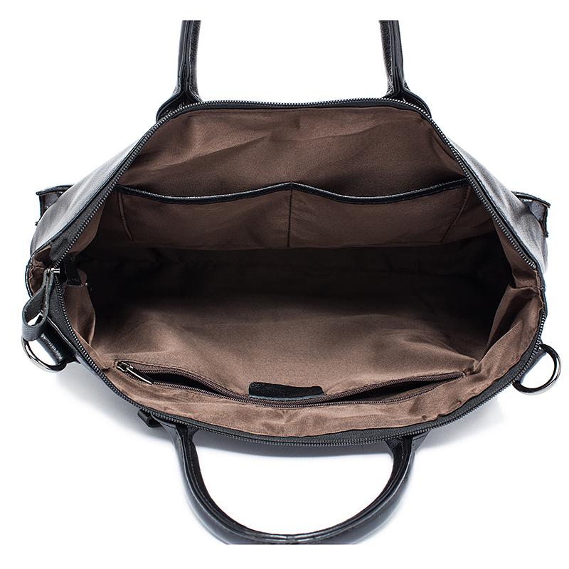 Supple and Elegant Tote Genuine Leather Business Shoulder Bag for Men