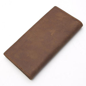 Men Classical Style Genuine Leather Wallet with Threading Handiwork