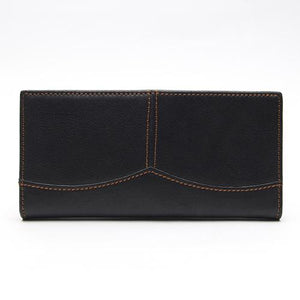 Men Classical Style Genuine Leather Wallet with Threading Handiwork