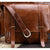 Men Brown Shoulder Strap Crossbody Vintage Messenger Leather Bag Front