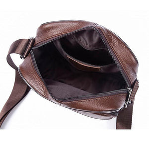 Casual Style and Genuine Cow Leather Messenger Handbag for Men