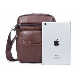 Casual Style and Genuine Cow Leather Messenger Handbag for Men