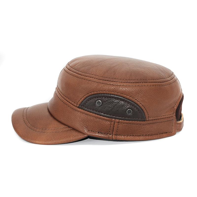 Leather golf cap on sale