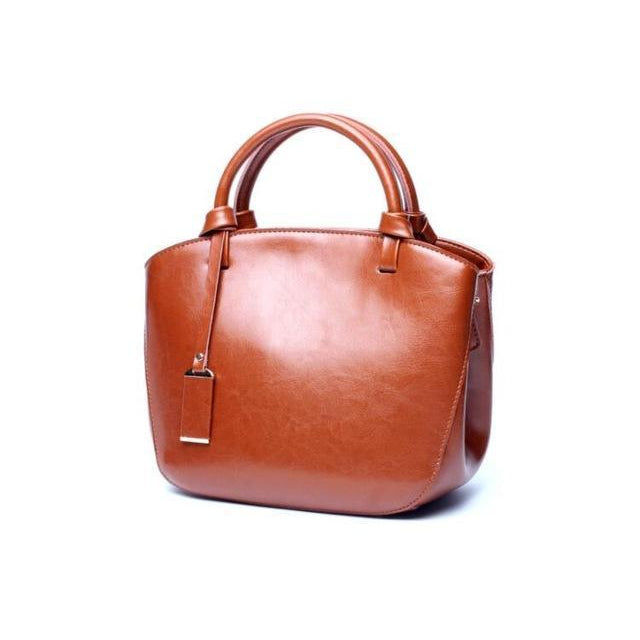 Women Vintage Rich and Premium Faux-Leather Women Tote Bag with Leather Tag