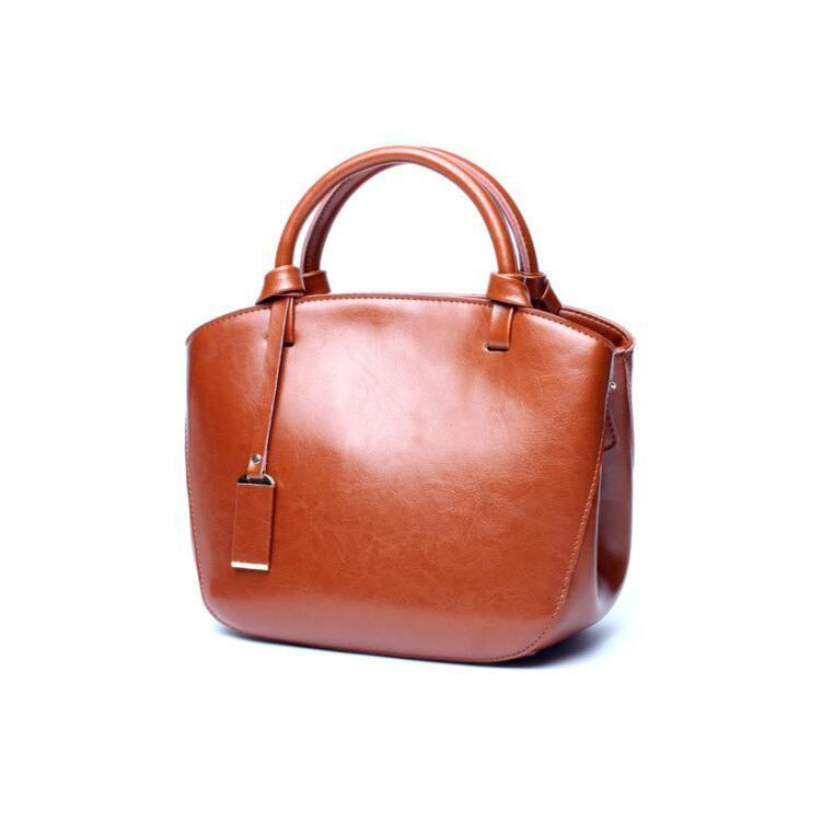 Women Vintage Rich and Premium Faux-Leather Women Tote Bag with Leather Tag