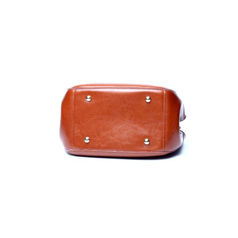 Women Vintage Rich and Premium Faux-Leather Women Tote Bag with Leather Tag