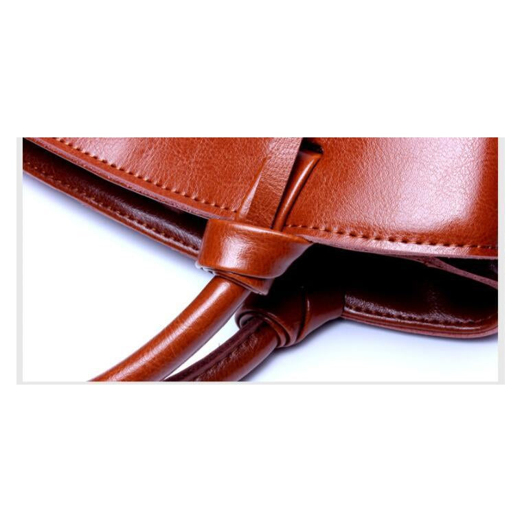 Women Vintage Rich and Premium Faux-Leather Women Tote Bag with Leather Tag