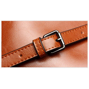 Belt used in Women Brown Tote Crossbody Messenger Genuine Leather Bag