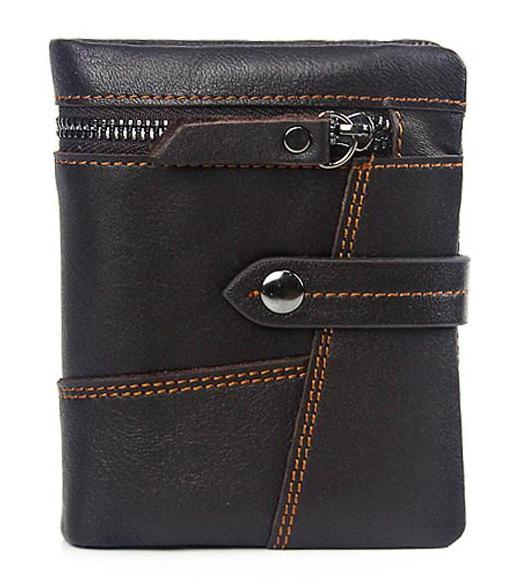 Contact's Genuine Leather Men's Luxury Bi-fold Card Holder Wallets