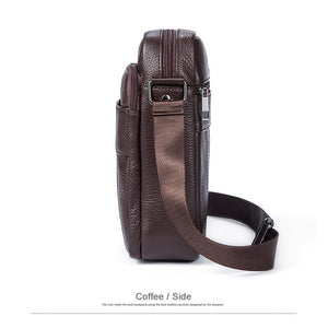 Men Original Leather Dark Brown Vintage Style Shoulder Strap Bag