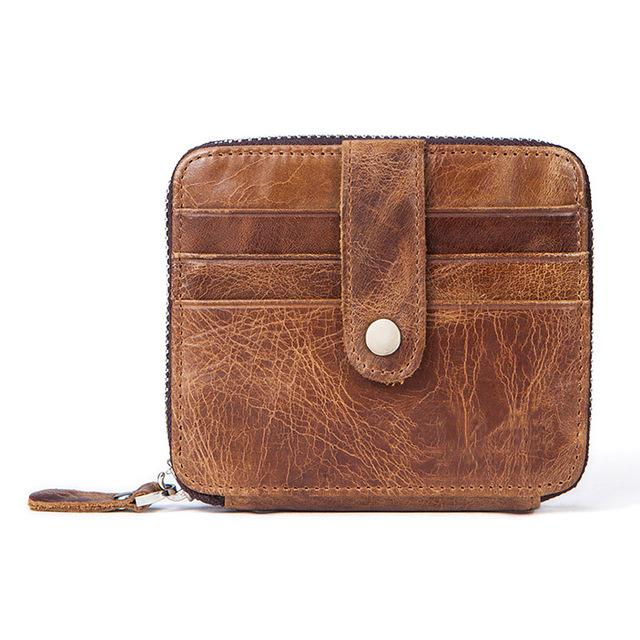 Men Coffee Distressed Leather Premium Casual Wallet with Multiple Card Slots