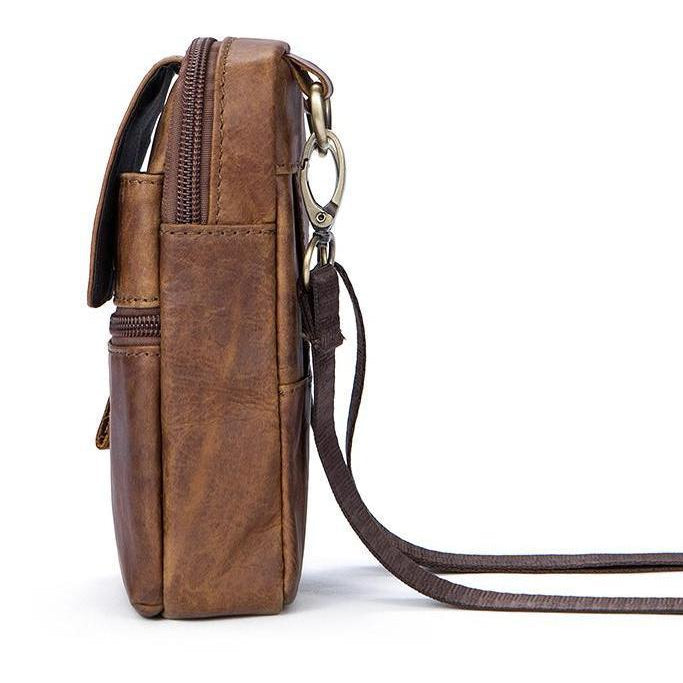 Premium Casual Waist Pack Made with Original Leather for Travelling Purposes