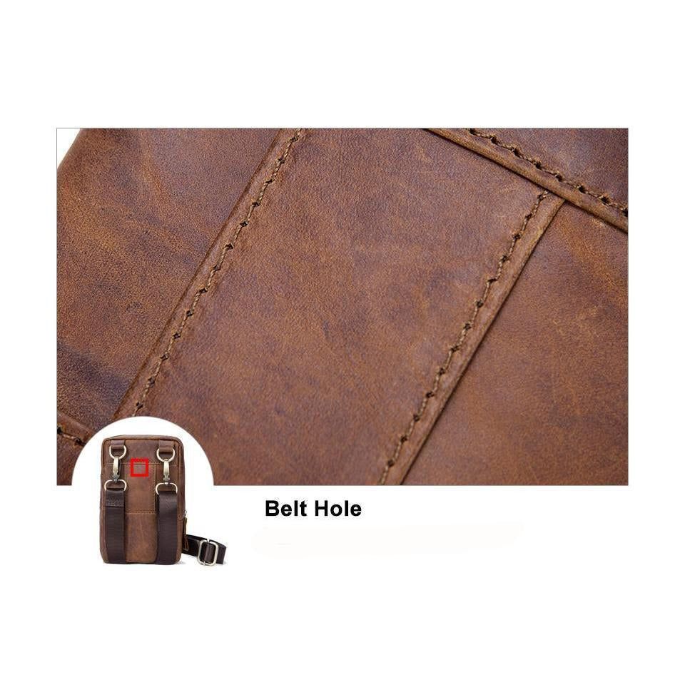 Premium Casual Waist Pack Made with Original Leather for Travelling Purposes