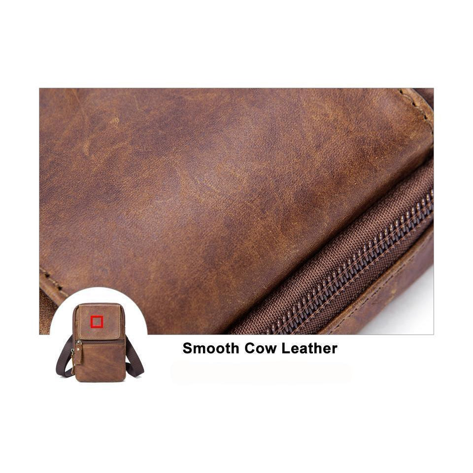 Premium Casual Waist Pack Made with Original Leather for Travelling Purposes