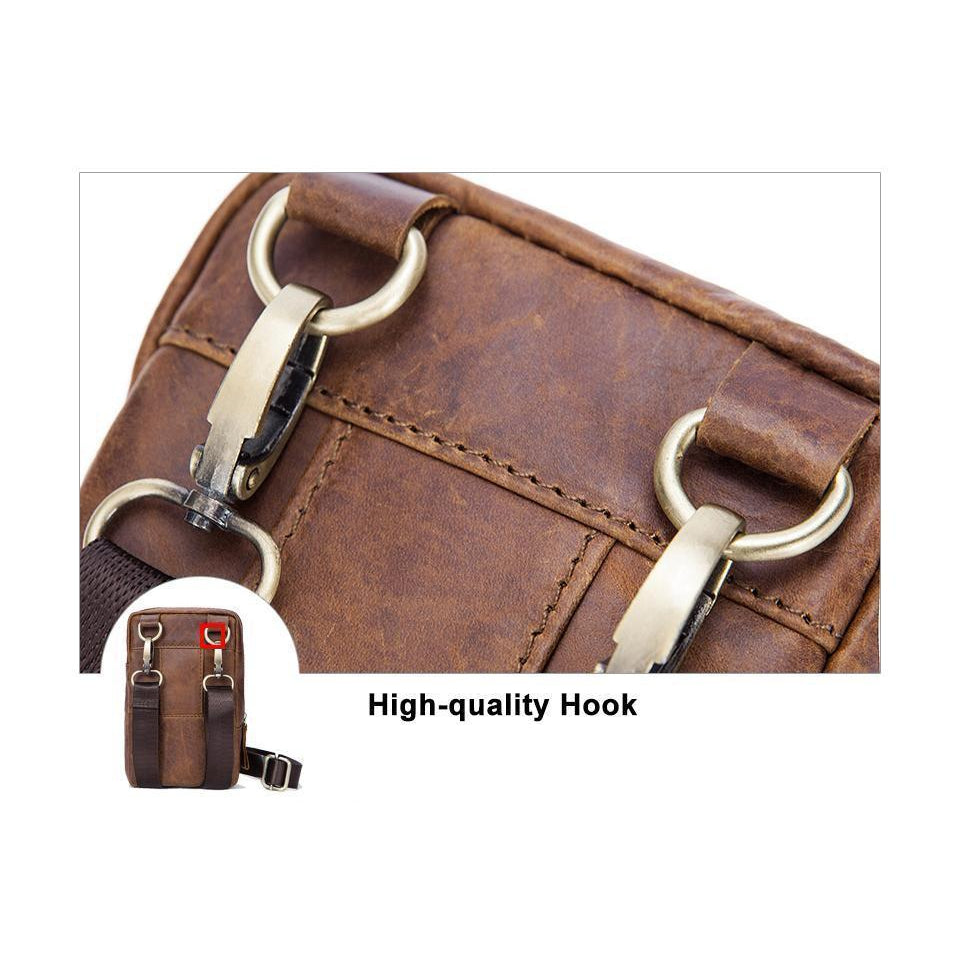 Premium Casual Waist Pack Made with Original Leather for Travelling Purposes
