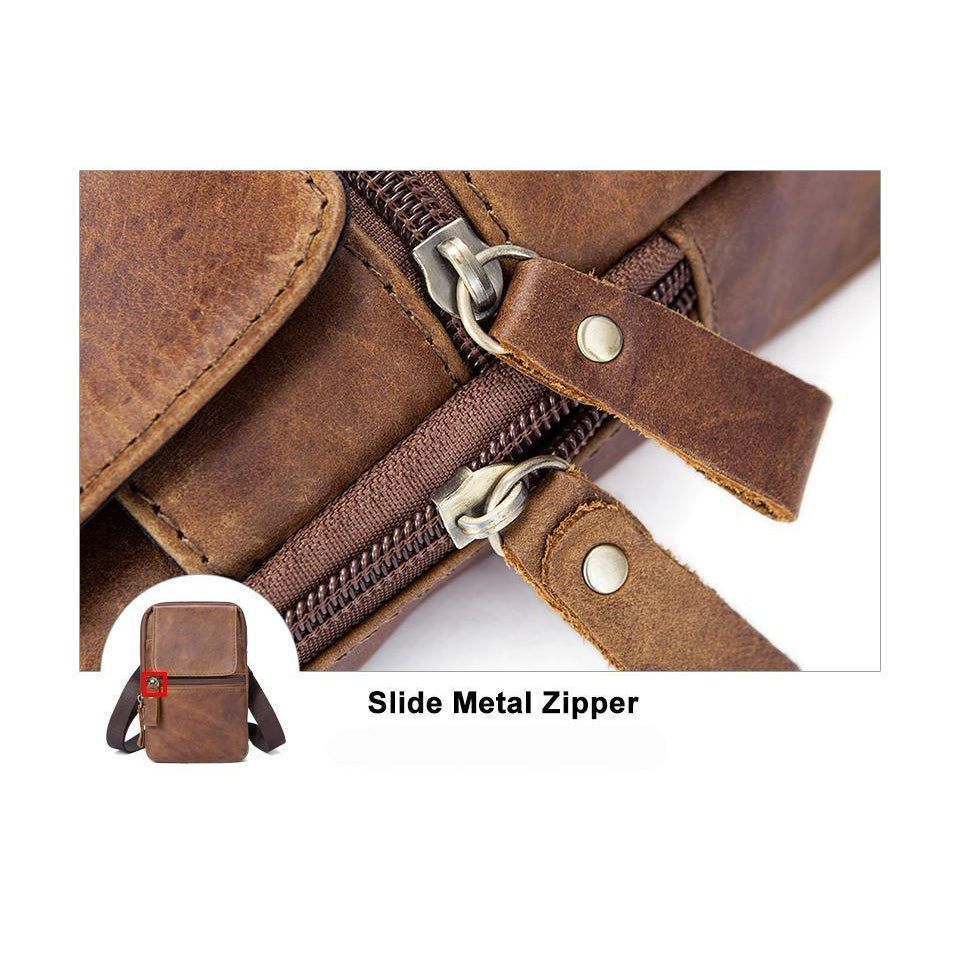 Premium Casual Waist Pack Made with Original Leather for Travelling Purposes