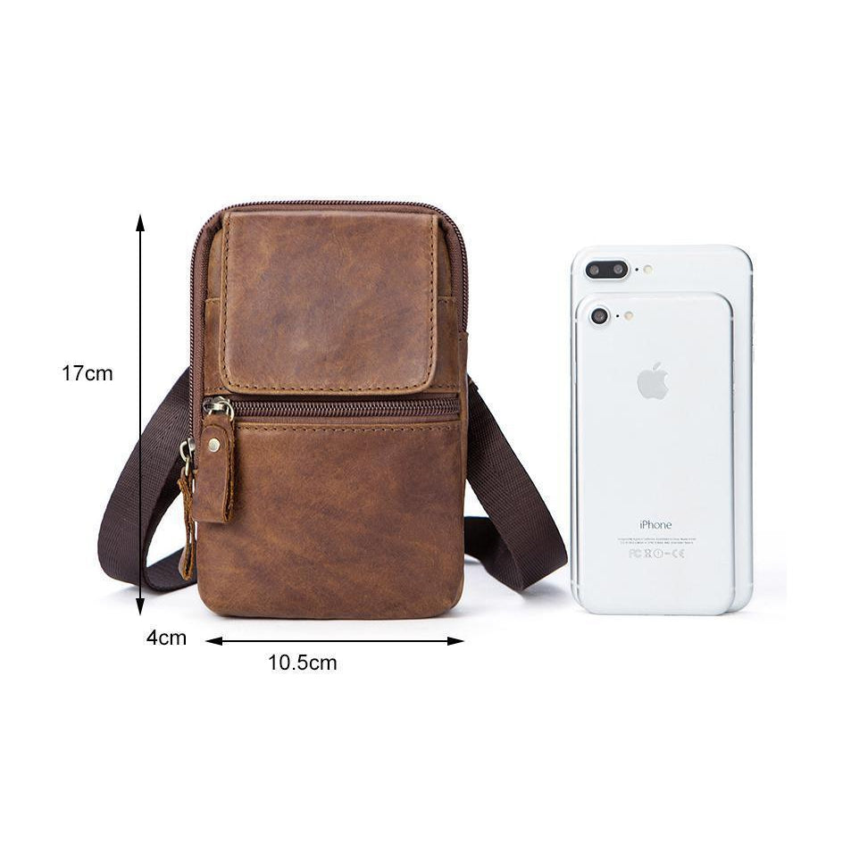 Premium Casual Waist Pack Made with Original Leather for Travelling Purposes