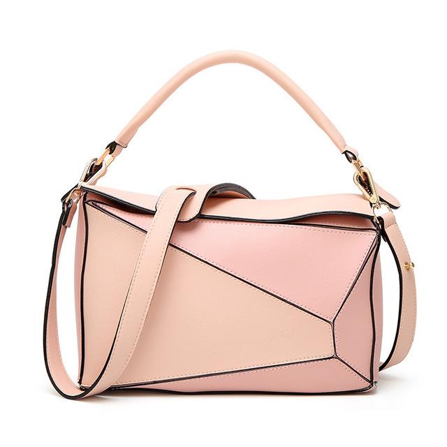 Women Pink Tote Messenger Bag with Pillow Shape Design