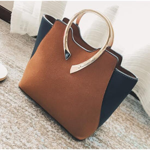 Women Brown Tote Leather Handbag Front