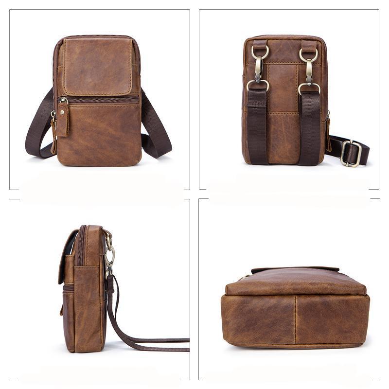 Premium Casual Waist Pack Made with Original Leather for Travelling Purposes