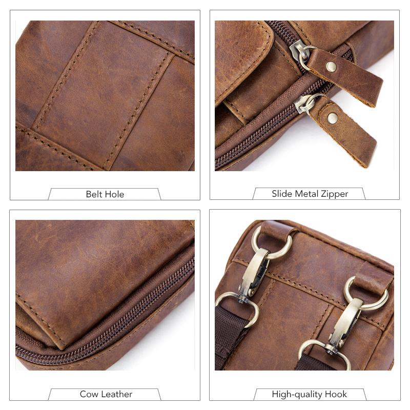 Premium Casual Waist Pack Made with Original Leather for Travelling Purposes