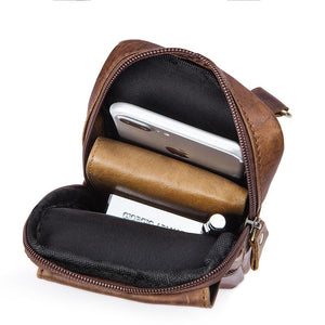 Premium Casual Waist Pack Made with Original Leather for Travelling Purposes