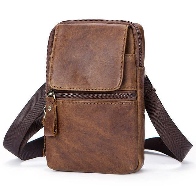 Premium Casual Waist Pack Made with Original Leather for Travelling Purposes