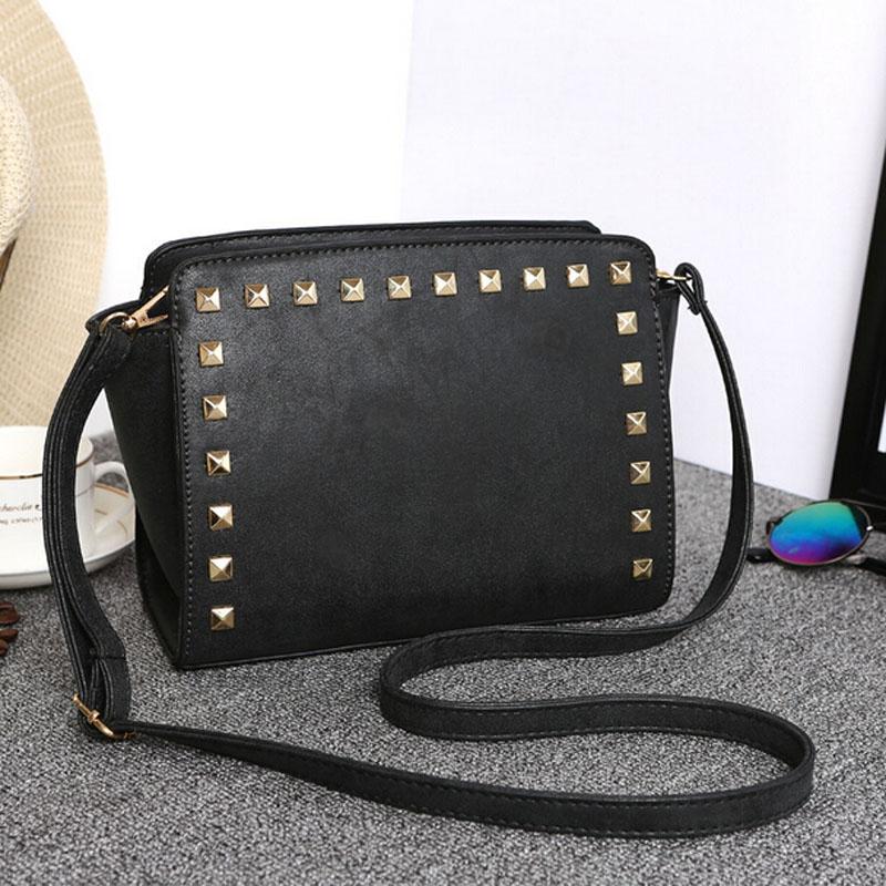 Black crossbody bag with studs Clearance