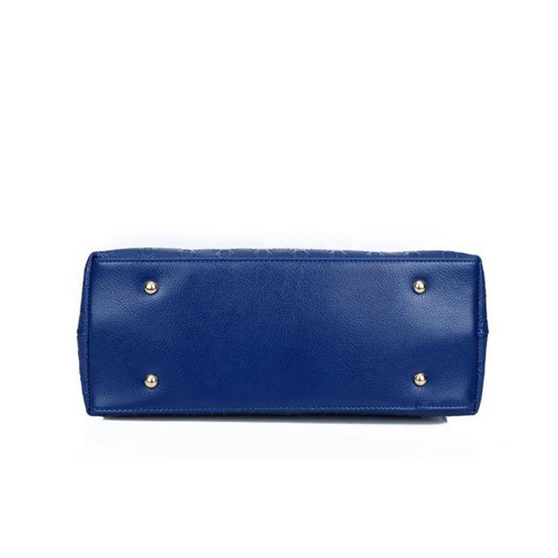 Women Blue Tote Messenger Wallet wristlet Sling Bag Bottom