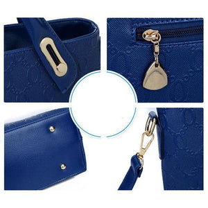 Women Blue Tote Messenger Wallet wristlet Sling Bag Hardware Quality