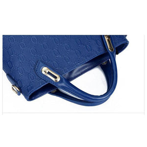 Women Blue Tote Messenger Wallet wristlet Sling Bag Handles