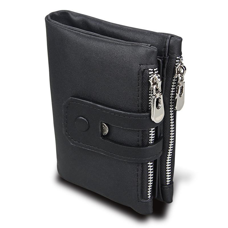 Men Genuine Leather Wallet with Anti-Magnetic Anti-Theft RFID Protection Lining