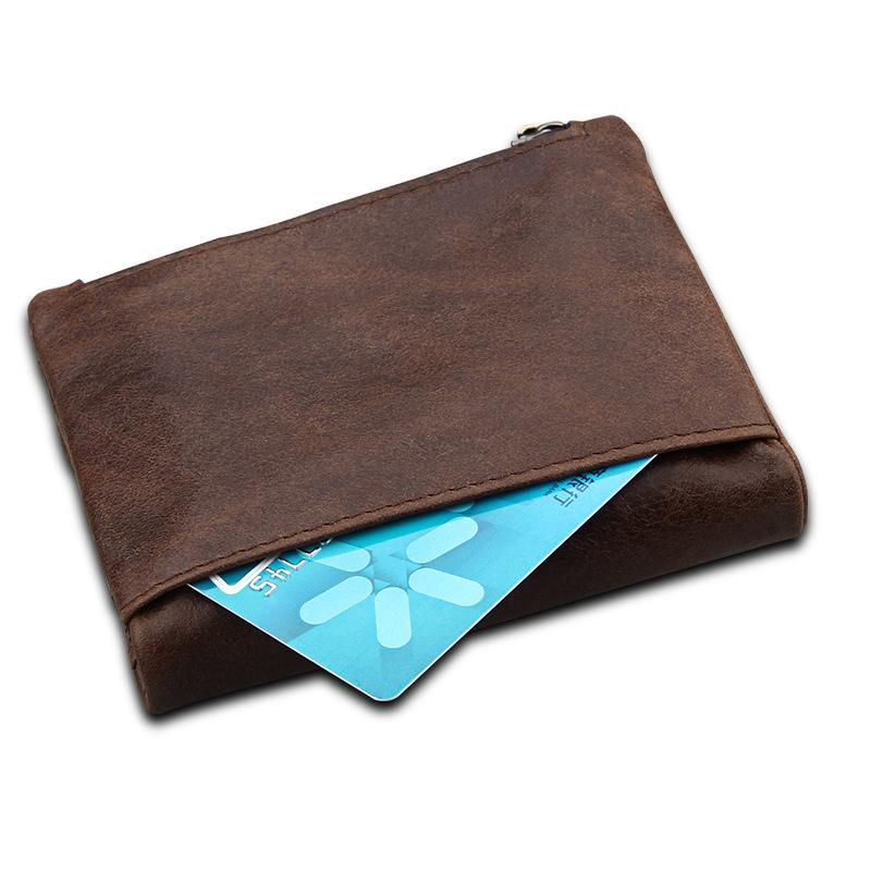 Men Genuine Leather Wallet with Anti-Magnetic Anti-Theft RFID Protection Lining
