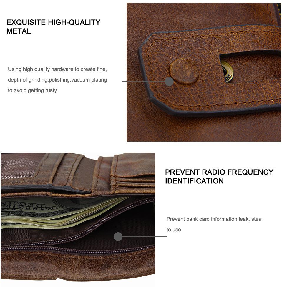 Home / Products / Men Genuine Leather Wallet with Anti-Magnetic Anti ...