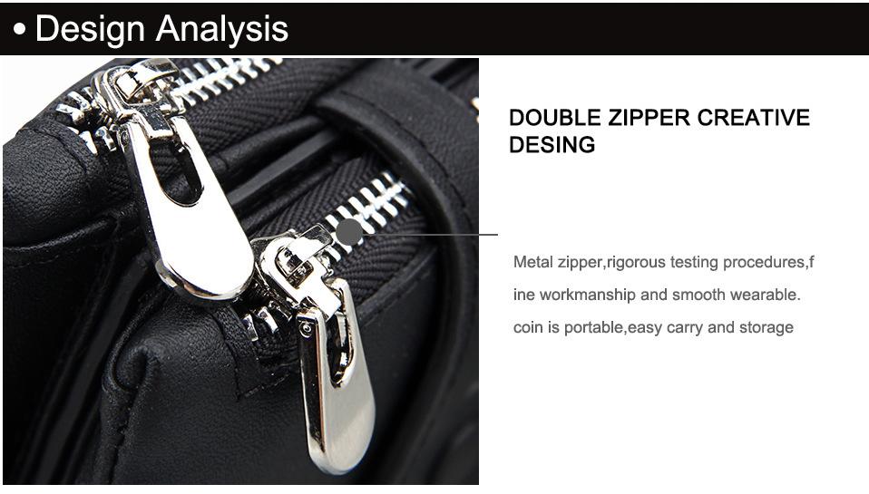 Men Genuine Leather Wallet with Anti-Magnetic Anti-Theft RFID Protection Lining