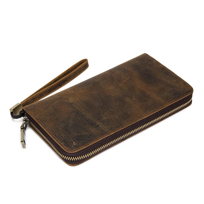 Men's ID Wallet, Gents Leather Purse with Card Holder Compartment - Oak  Brown | eBay