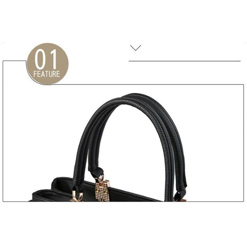 Women Tote Faux-Leather cross body Messenger Handbag Leather Bag with Leather Tassels