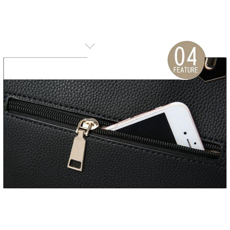 Women Tote Faux-Leather cross body Messenger Handbag Leather Bag with Leather Tassels