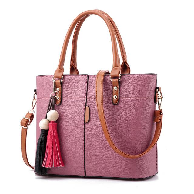 Will Leather Goods Pink and Brown Women\'s Bag Simple Satchel – Will Leather Goods main image 4
