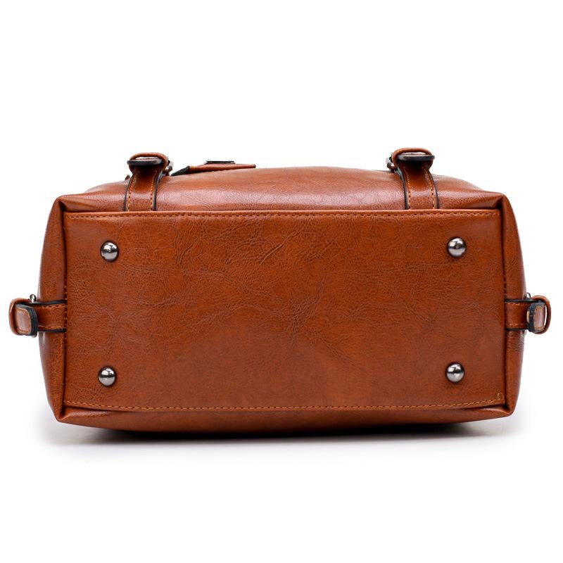 Women Tote Messenger Boston Style Hand & Shoulder Faux-Leather Bag