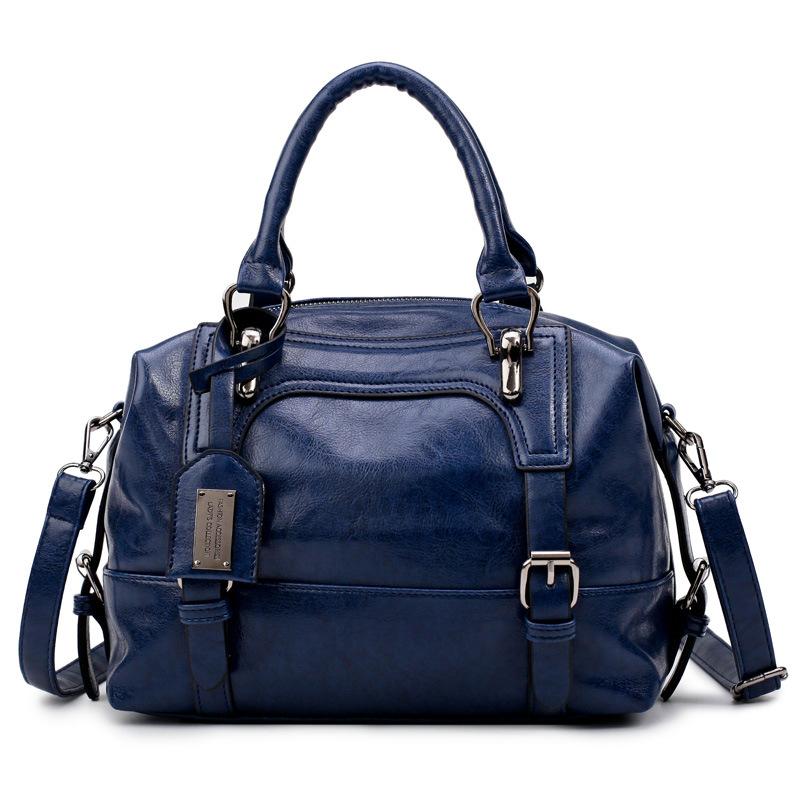 Women Tote Messenger Boston Style Hand & Shoulder Faux-Leather Bag