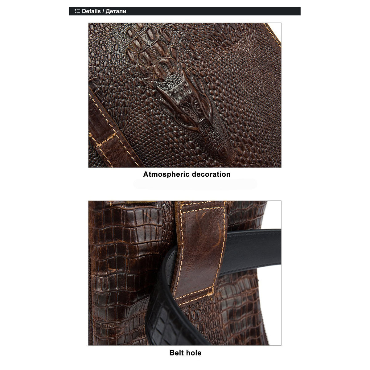 Buy Brown Embossed Crocodile Genuine Leather Tote Bag for Women, Satchel  Purse, Shoulder Handbag