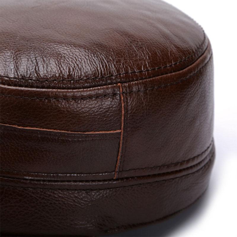 Men Military Leather Cap with Impeccable Quality