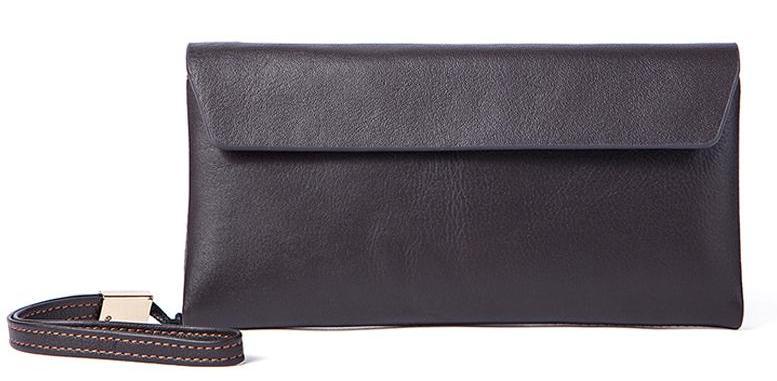 Premium Quality and Chic Long Genuine Leather Wallet for Men with Flap Closure