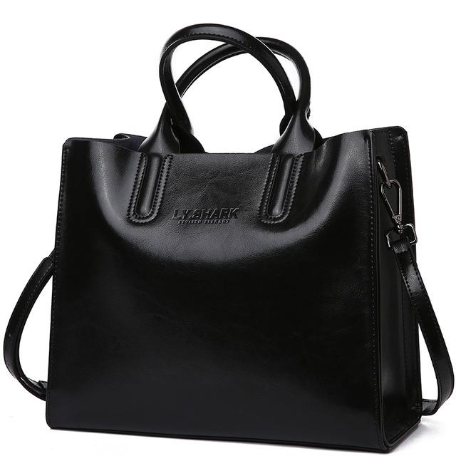 black leather bags