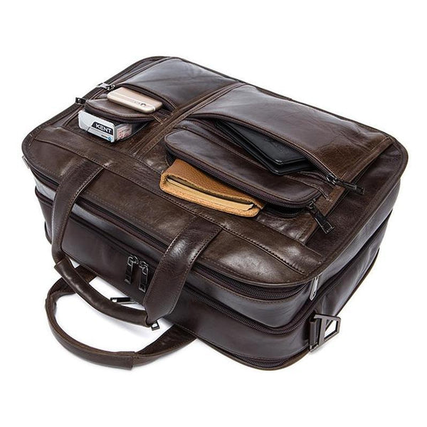 Home / Products / Genuine Leather Versatile Multiple Compartments ...
