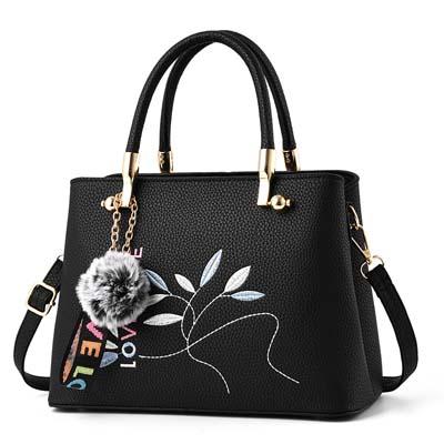 Home / Products / Women Tote Messenger Crossbody Love Embroidery Faux ...